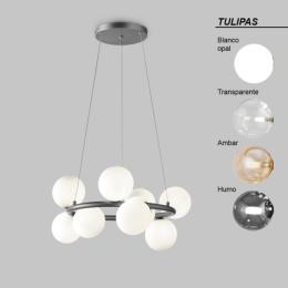 Lampara TOP Anperbar - 9 luces circular "Configurable"