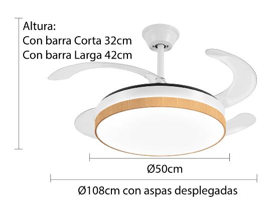 medidas ventilador Mina P&B