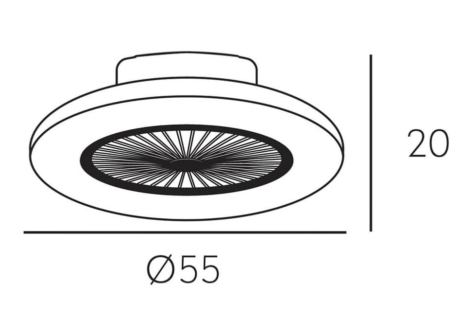 medidas ventilador fabrilamp Raki