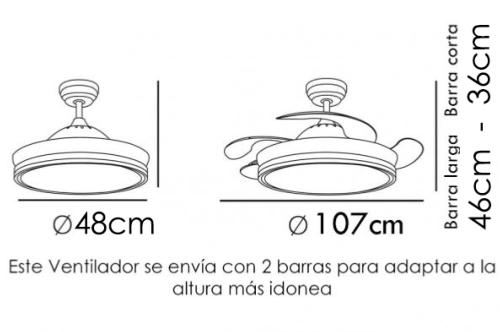 medidas ventilador Sunaca