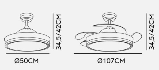 medidas ventilador fabrilamp bayomo