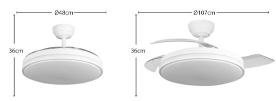 Ventilador relampago abrila medidas