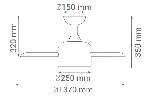 medidas ventilador Nerhea Sulion