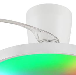 Ventilador Retractil Melody-S Blanco RGB con base P&B - Motor DC. 41-92cmØ.