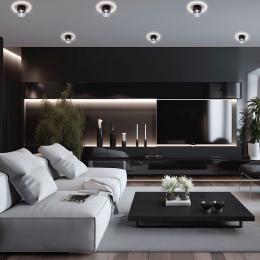 Foco led ILAI negro led 6w 3000k - ALEMAR