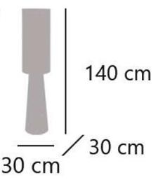 Pie salon AOSTA beig/madera 1 x 60w e-27 - ALEMAR