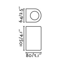 Aplique exterior ESTELA blanco 1 luz Faro Barcelona