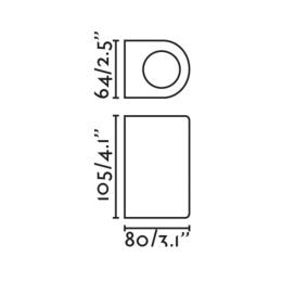 Aplique exterior ESTELA marron 1 luz Faro Barcelona