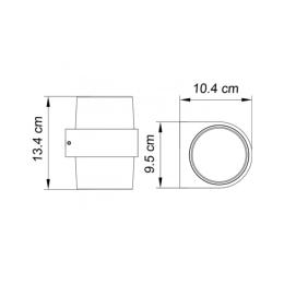 Aplique exterior bowl negro led 6w 3000k - ip54 - ALEMAR