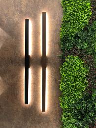 Aplique exterior Lotus Corten Mantra - Luz LED 