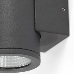 Aplique exterior TOND 2 luces gris oscuro 3000K Faro