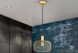 Colgante OSIRIS Oro - Schuller. Bombilla LED E27