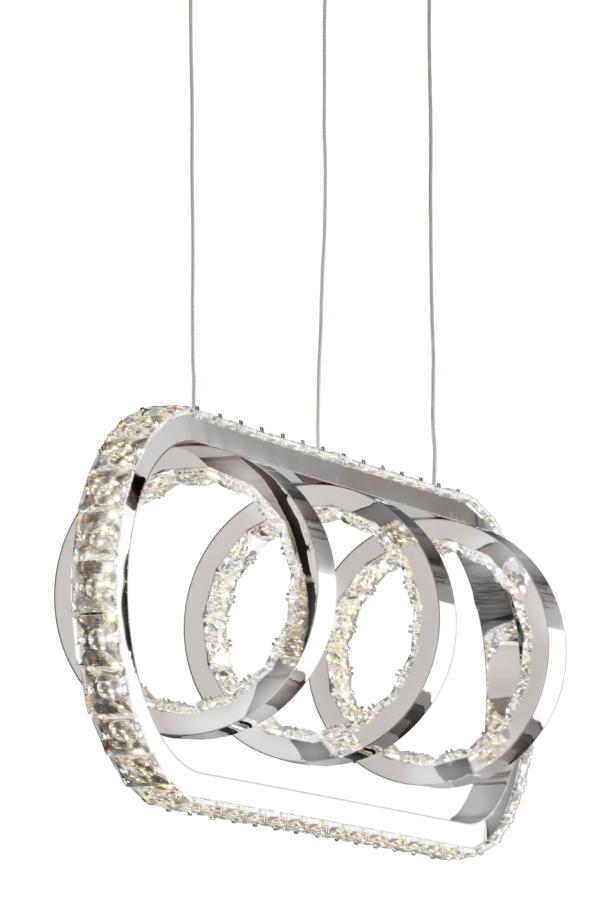 Lampara Monaco Acontract-luz. 3 aros + E. Oval LED 