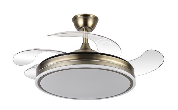 Ventilador BAYOMO Cuero - Fabrilamp. Motor DC Ø107cm