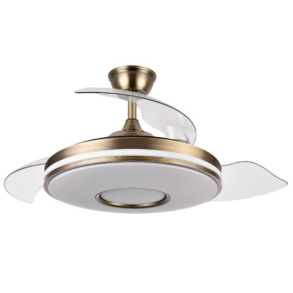 Ventilador DANI Oro envejecido - Fabrilamp. Motor DC Ø108cm