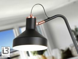 IRIAS PIE SALON 1L NEGRO-COBRE - ILUMINACION i3 By SCHULLER