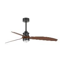 Ventilador JustFan FARO negro + LUZ 128cm.Ø