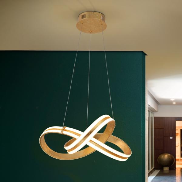 Lámpara colgante Lazas Schuller - Pan de oro luz LED