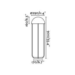 Lámpara pie JELLYFISH negro y oro Faro Barcelona