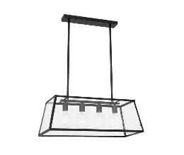 Colgante ROSE Faro - 4 luces LED acabado negro 