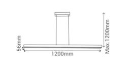 Colgante Sulion Taveda - Lampara madera 120cm LED