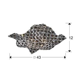 Plafón Saten Schuller - Lampara abalorios 43cm