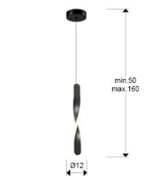 TWIST LAMPARA 1L NEGRO - SCHULLER