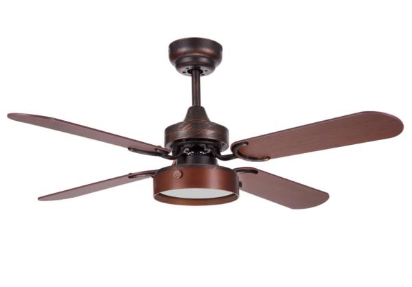 Ventilador Bornan Marron Rustico Fabrilamp - 107cm.Ø