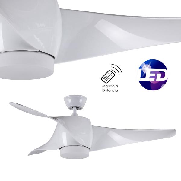 Ventilador Electra blanco Fabrilamp. 132cm.Ø