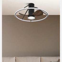 Ventilador Oporto Mini Negro Fabrilamp - Motor DC Ø66cm