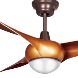 Ventilador HELIX - Forlight Marron - Motor Dc luz Led 132cm.Ø