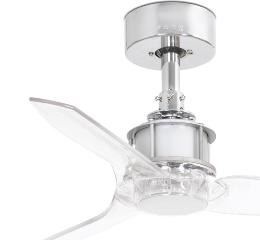 Ventilador Justfan FARO - Transparente. Motor DC. 81cm. Ø