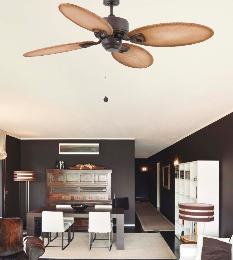 Ventilador Lombok FARO marrón sin luz 132cm. Ø