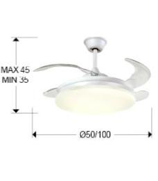 Ventilador VENTO Blanco - Schuller - Motor DC LED Ø100cm