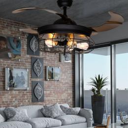 Ventilador Tegaluxe - Marron/negro aspas retractiles 107cm.Ø