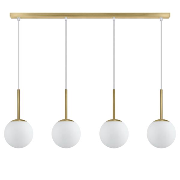 Regleta 4L PORTILE latón-opal 4 x 40w e-14 - ALEMAR