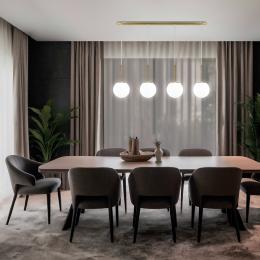 Regleta 4L PORTILE latón-opal 4 x 40w e-14 - ALEMAR