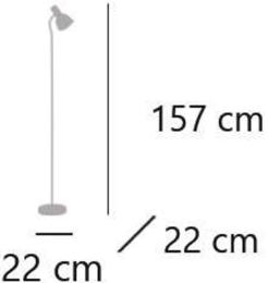 Pie salon ANDER negro madera 1 x 60w e-27 - ALEMAR