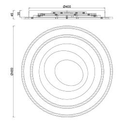 Plafon led CASTEDU blanco led 123w 7662lm 3000-6000k - ALEMAR