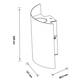 Aplique KRIM latón 2 x 50w gu-10 - ALEMAR