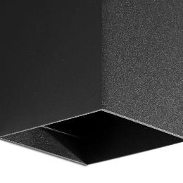 Aplique LUNE 2 Luces cuadrado negro Faro Barcelona