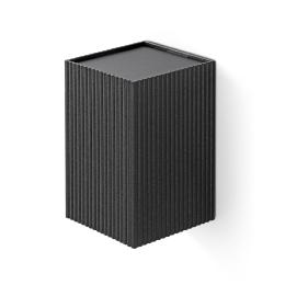 Aplique LUNE cuadrado estriado negro Faro Barcelona 