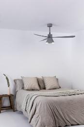 Ventilador AMELIA L CONE Gris FARO - Motor DC - Luz Led Ø132cm