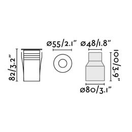 Empotrable suelo CROSBY LED gris Faro Barcelona
