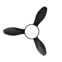 Ventilador Mandala Negro Fabrilamp - Motor DC Ø120cm