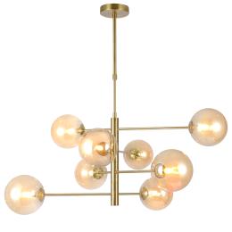 Lampara 8L GALAXIA latón ambar - ALEMAR