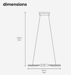 LAMPARA VIRAGE MIMAX - LAMPARA LED 60 CM. MAX.