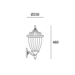 Aplique farola exterior Adur Forlight - Marrón oxido 