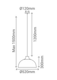 Colgante Sulion Tan - Lampara ratan Ø52cm