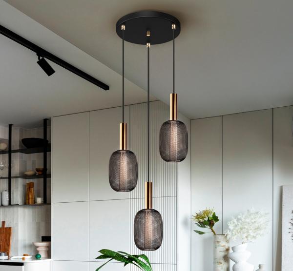 MICRON-LAMPARA 3L ORO/NEGRO - SCHULLER